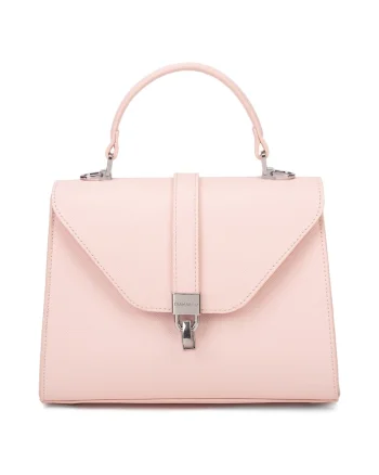Geanta crossbody de piele ecologica, Roz pal