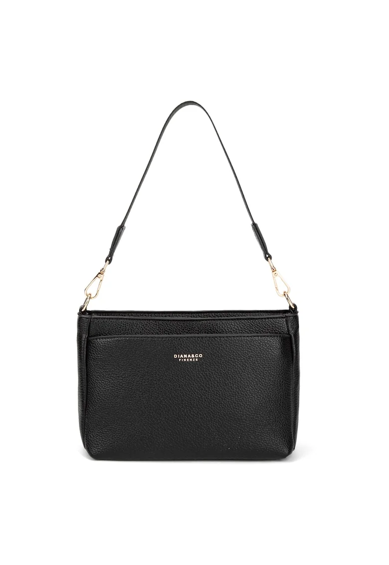 Geanta crossbody de piele ecologica, Negru