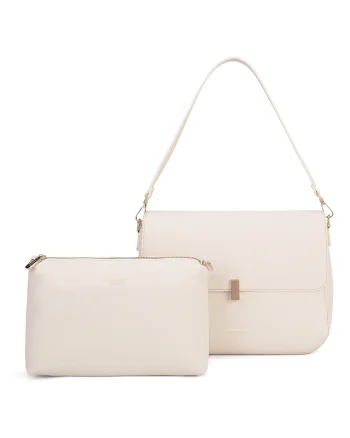 Geanta crossbody de piele ecologica, Maro cafeniu