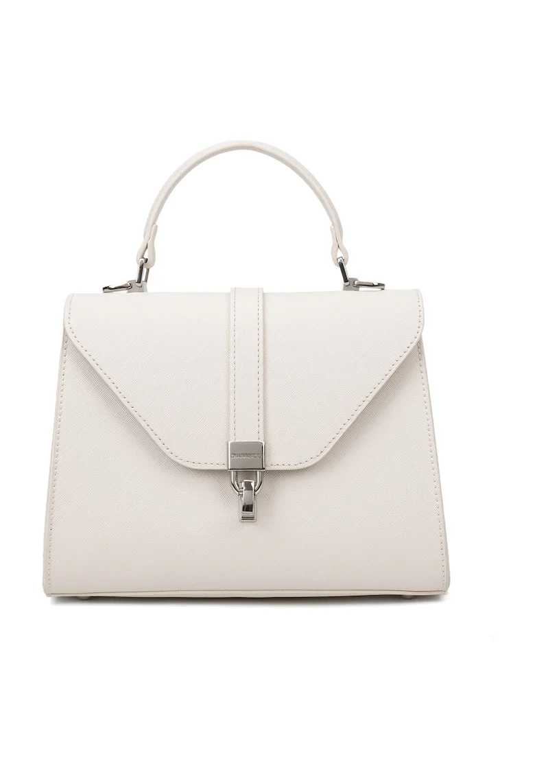 Geanta crossbody de piele ecologica, Bej