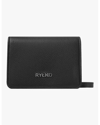 RYLKO, Geanta crossbody din piele cu bareta ajustabila si detasabila, Negru