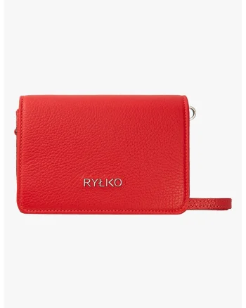 RYLKO, Geanta crossbody din piele cu bareta ajustabila si detasabila, Rosu