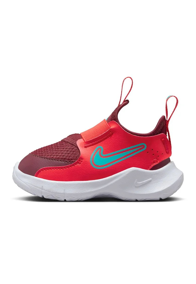 Pantofi sport slip-on cu imprimeu logo Flex Runner 3, Rosu/Visiniu/Albastru deschis