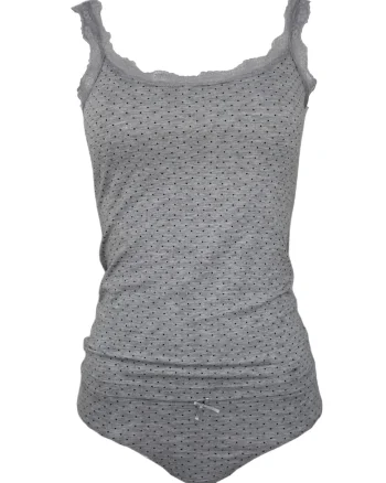 Set maiou si chiloti dama model 8137, Gri