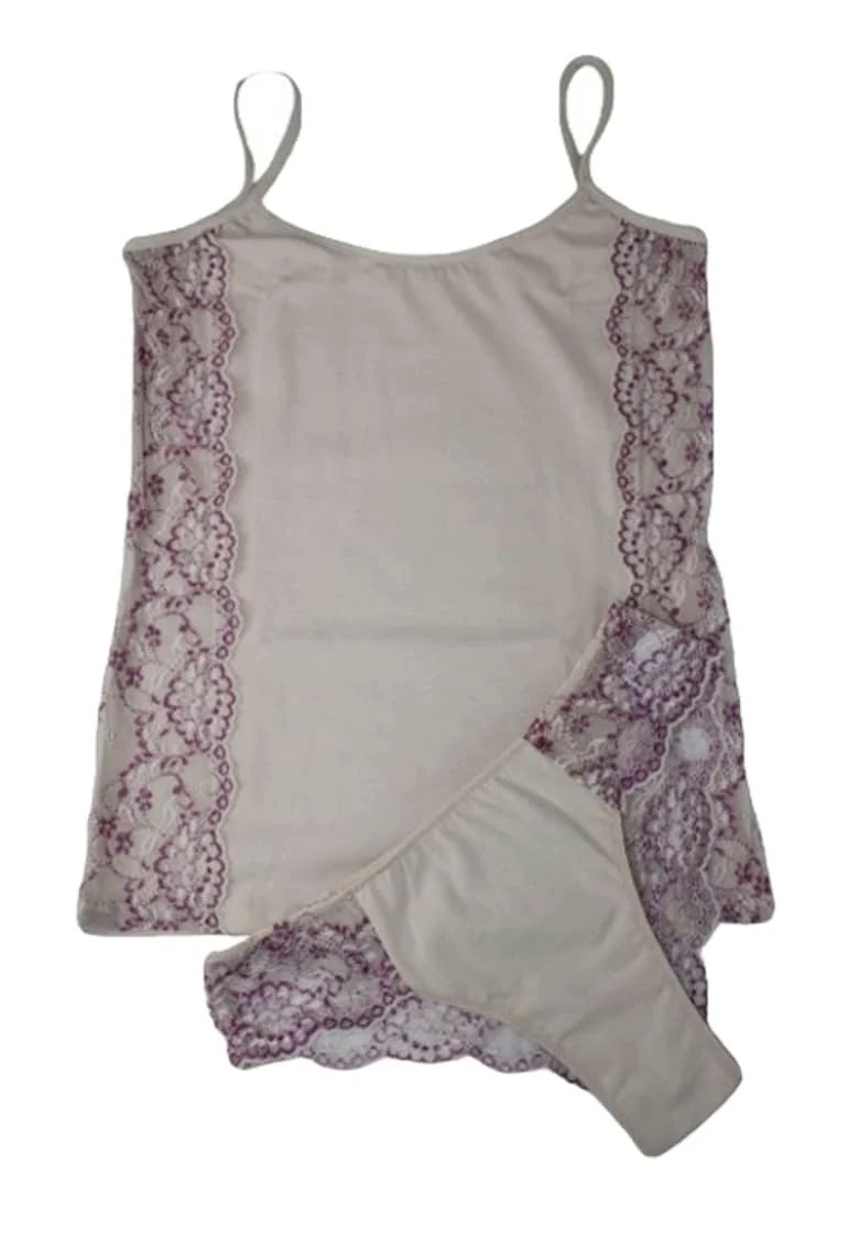 Set maiou si chiloti dama model 8159, Bej