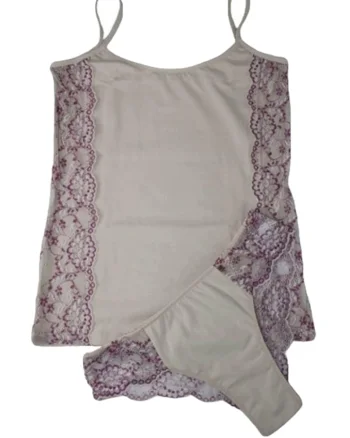 Set maiou si chiloti dama model 8159, Bej