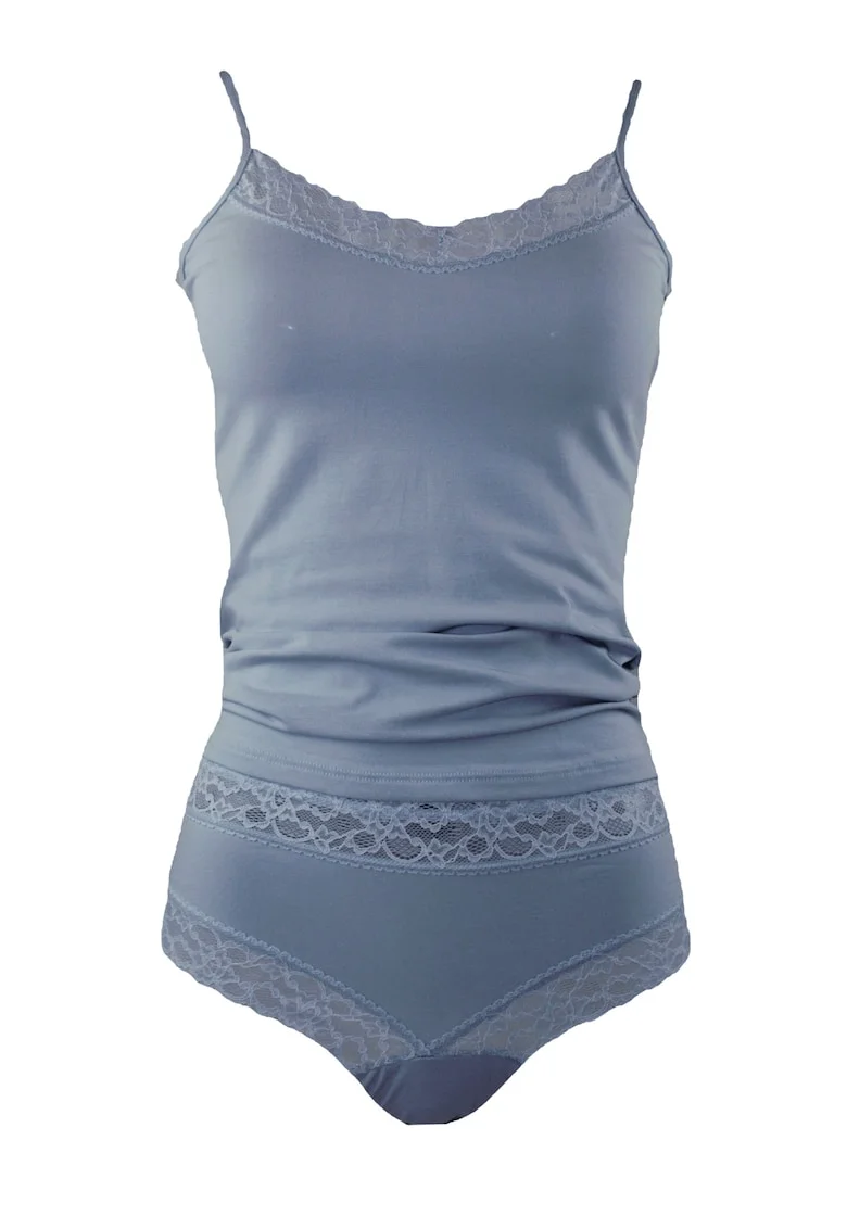Set maiou si chiloti dama model 8163, Albastru deschis