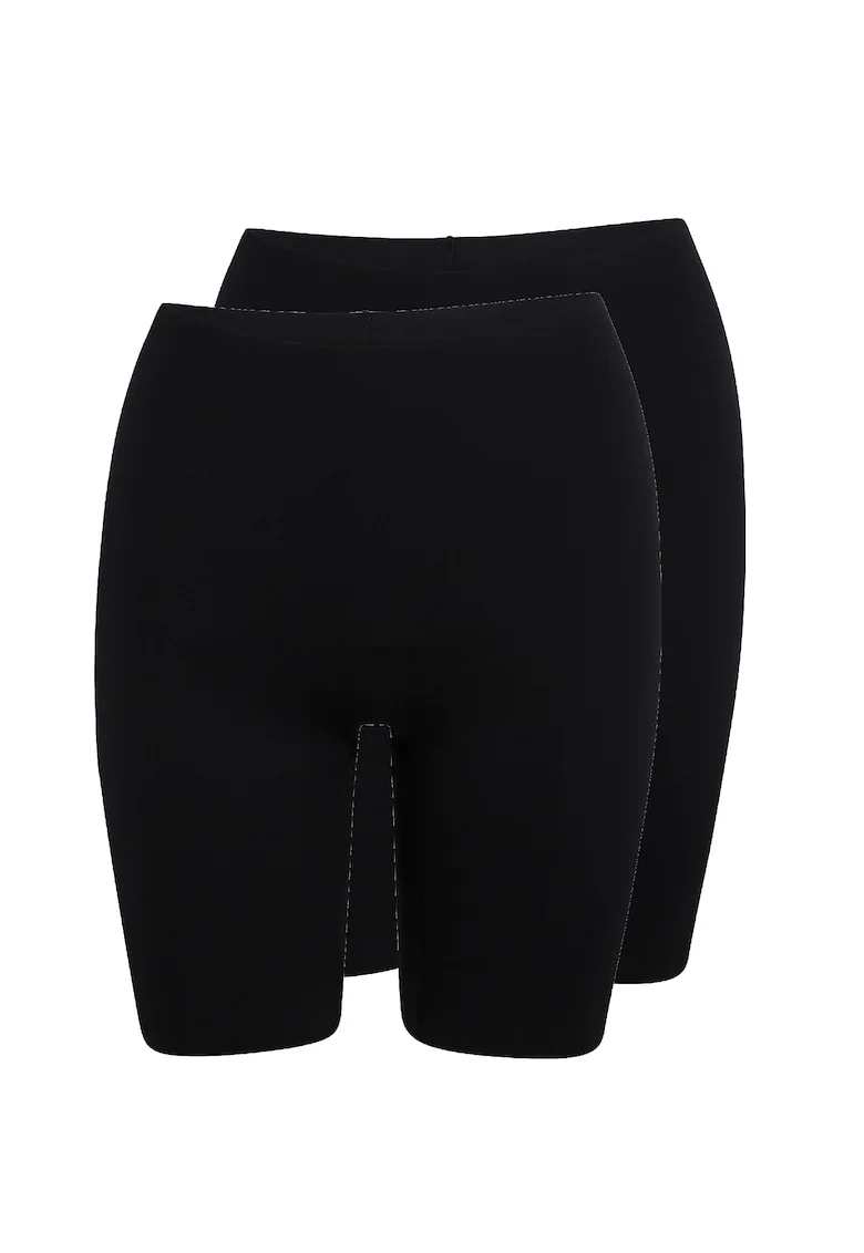 Set de boxeri de compresie uni - 2 piese, Negru