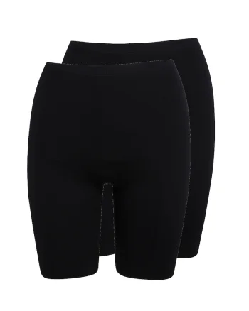 Set de boxeri de compresie uni - 2 piese, Negru