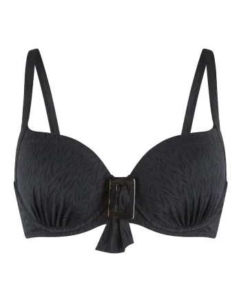 Sutien de baie cu sustinere metalica, Negru