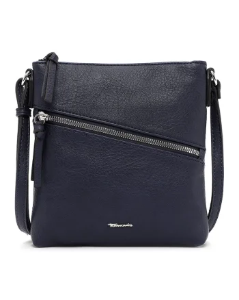 Geanta crossbody de piele ecologica Alessia, Bleumarin