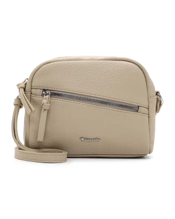 Geanta crossbody cu buzunare cu fermoar Alessia, Maro nisip