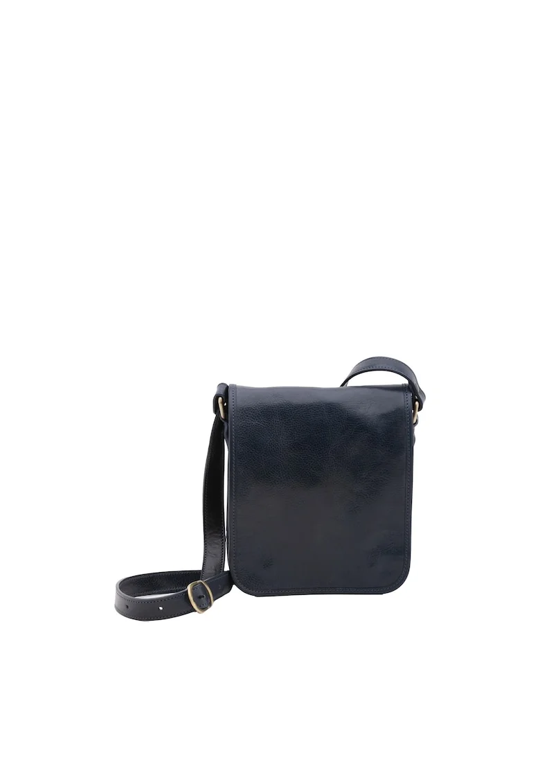 Geanta crossbody din piele, Albastru