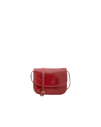 Geanta crossbody din piele, Rosu
