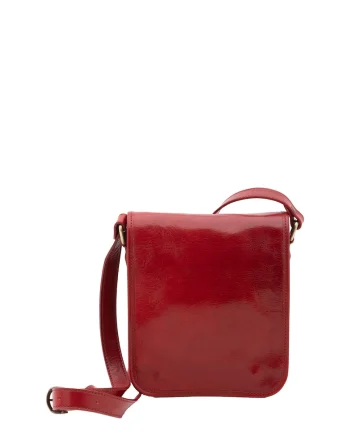 Geanta crossbody din piele, Rosu