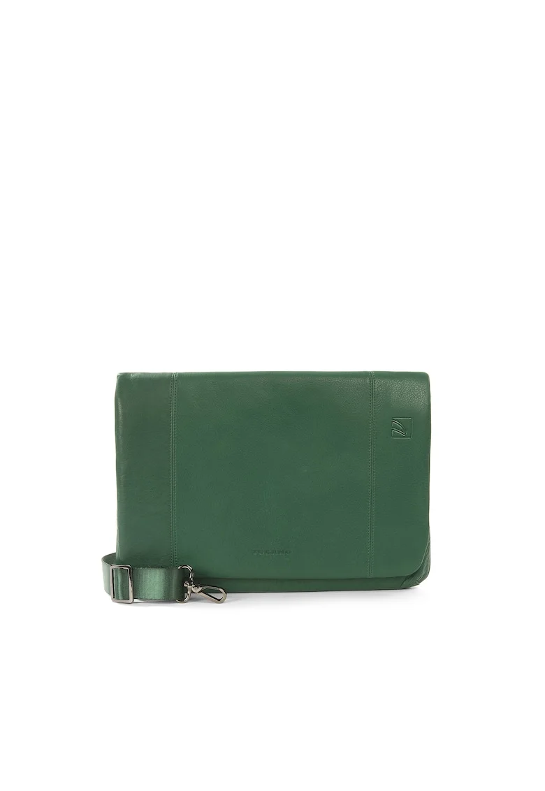 Geanta crossbody unisex din piele, Verde
