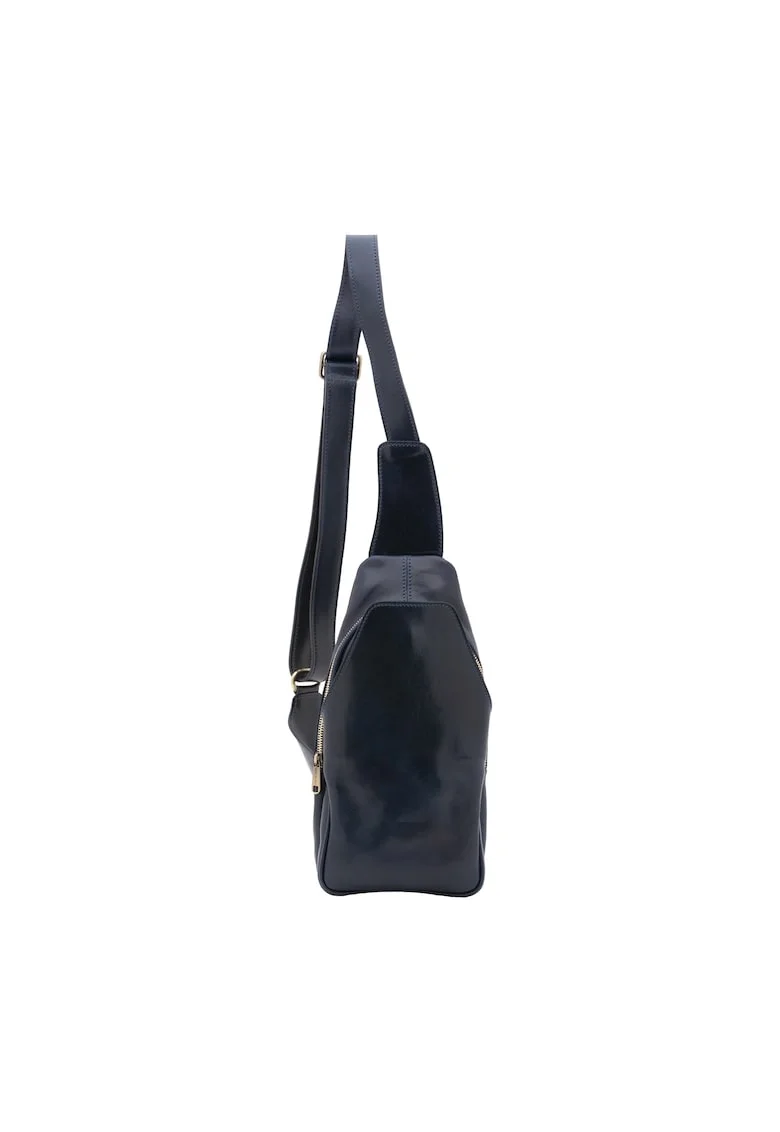 Geanta crossbody cu bareta ajustabila, Albastru