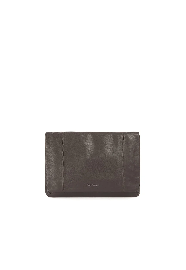 Geanta crossbody unisex din piele, Maro