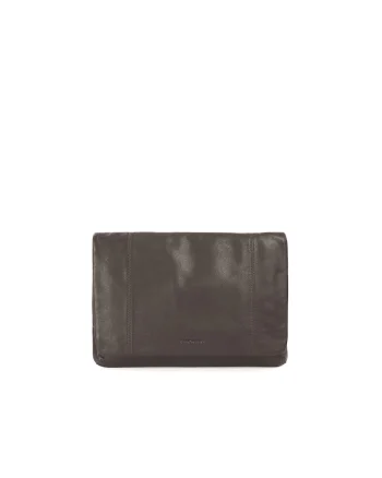 Geanta crossbody unisex din piele, Maro