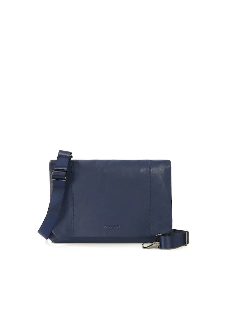 Geanta crossbody unisex din piele, Albastru