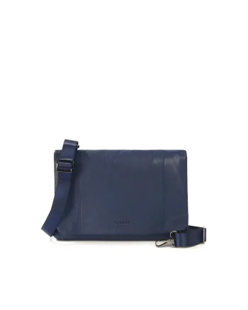 Geanta crossbody unisex din piele, Albastru