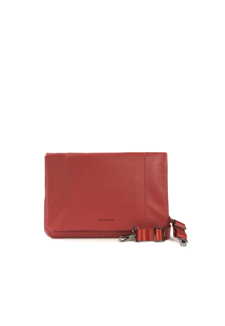 Geanta crossbody unisex din piele, Rosu