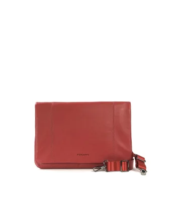 Geanta crossbody unisex din piele, Rosu