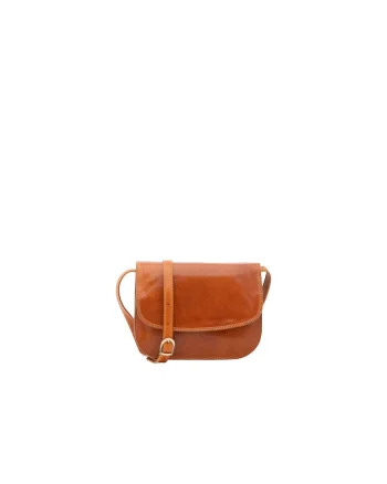 Geanta crossbody din piele, Maro cognac