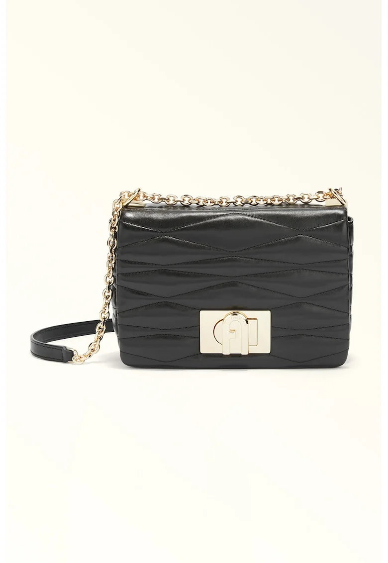 Geanta crossbody din piele 1927, Negru