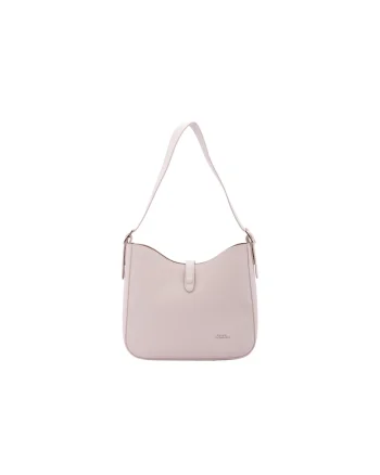 Geanta crossbody din piele ecologica cu aplicatie detasabila, Bej deschis
