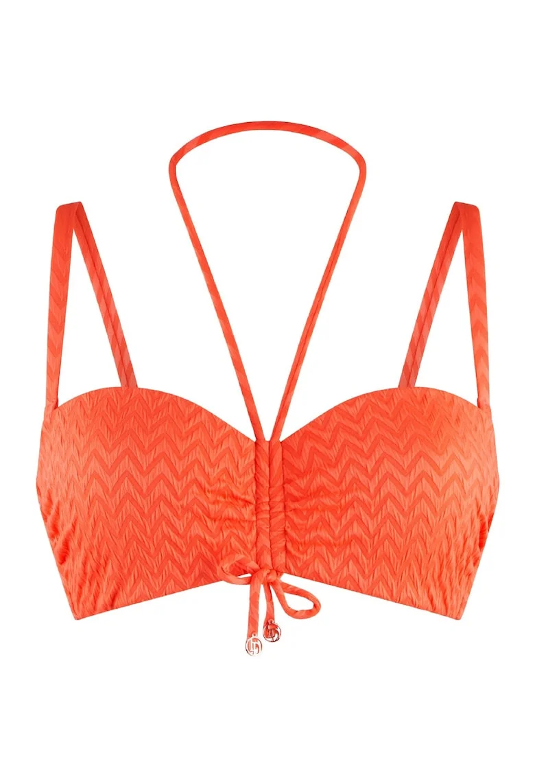 Sutien de baie cu bretele detasabile, Coral