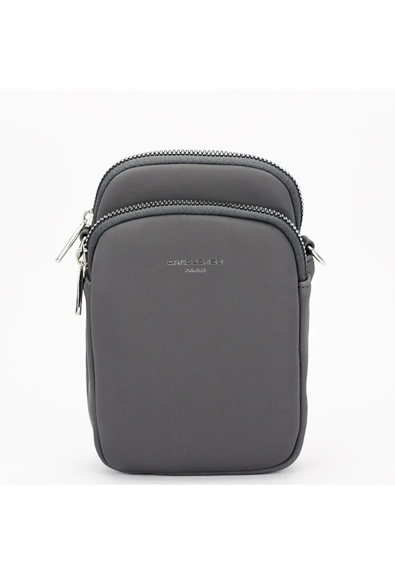 Borseta crossbody  Paris M0, Gri inchis, 18x13x4