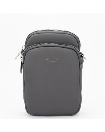 Borseta crossbody  Paris M0, Gri inchis, 18x13x4