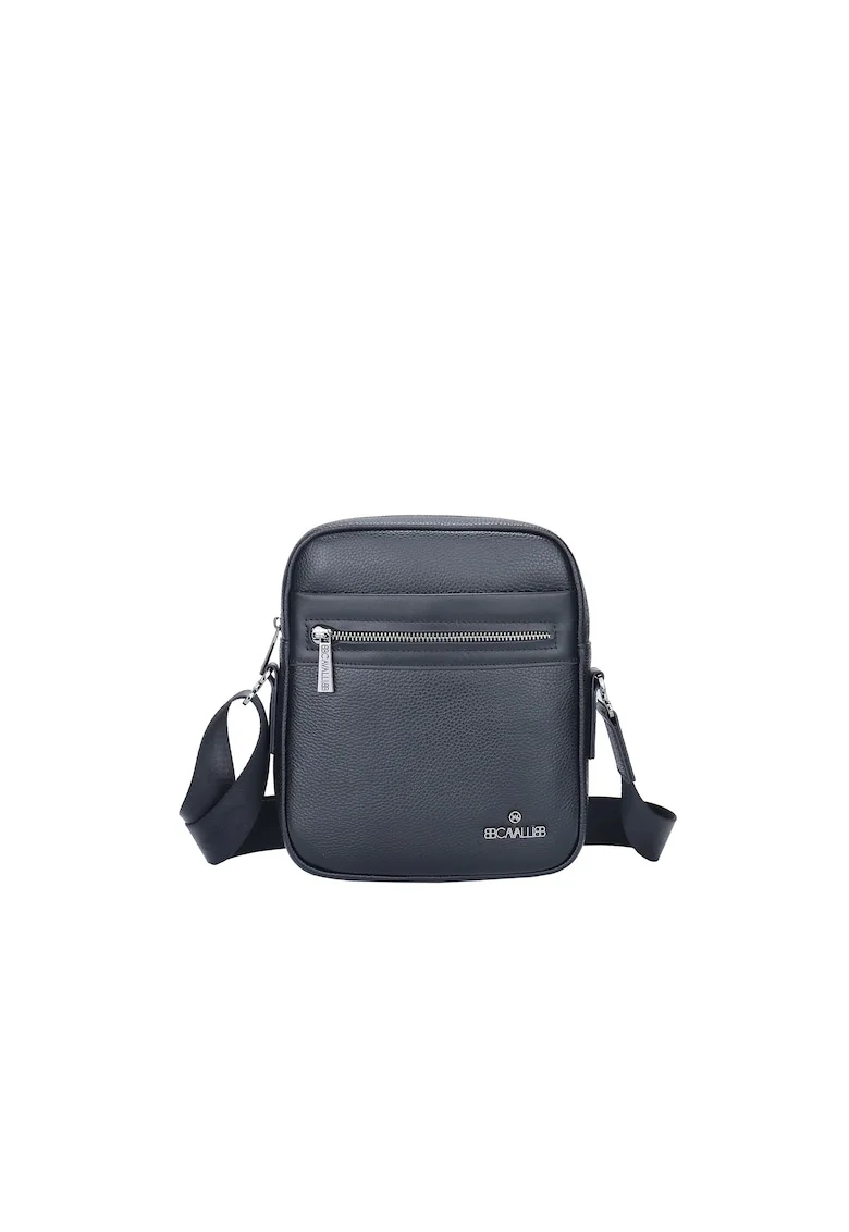 Geanta crossbody de piele, Negru