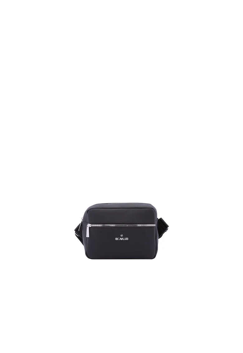 Geanta crossbody texturata, Negru