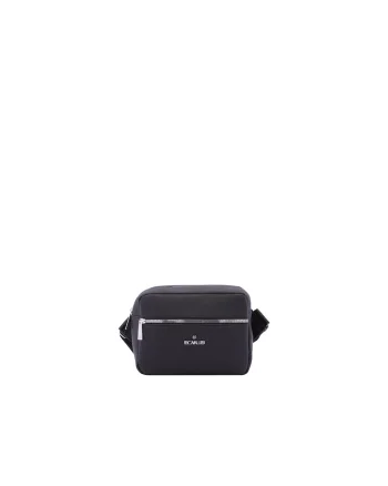 Geanta crossbody texturata, Negru