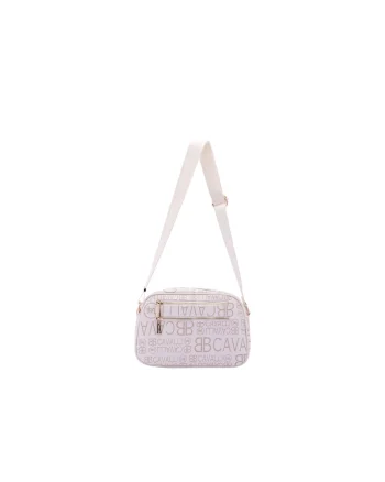 Geanta crossbody cu model, Bej