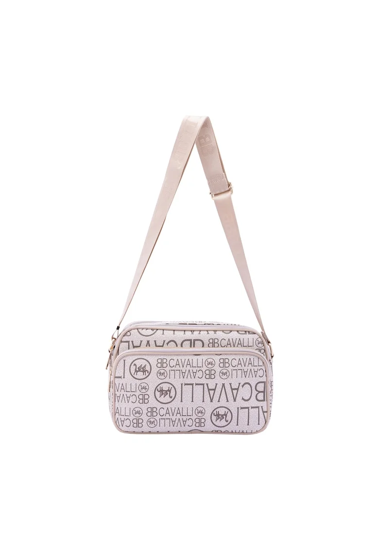 Geanta crossbody cu model logo si bareta ajustabila, Piersica