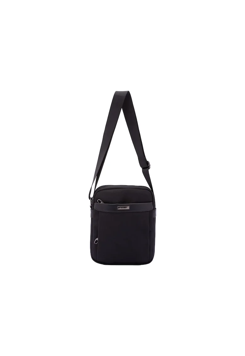 Geanta crossbody textila, Negru