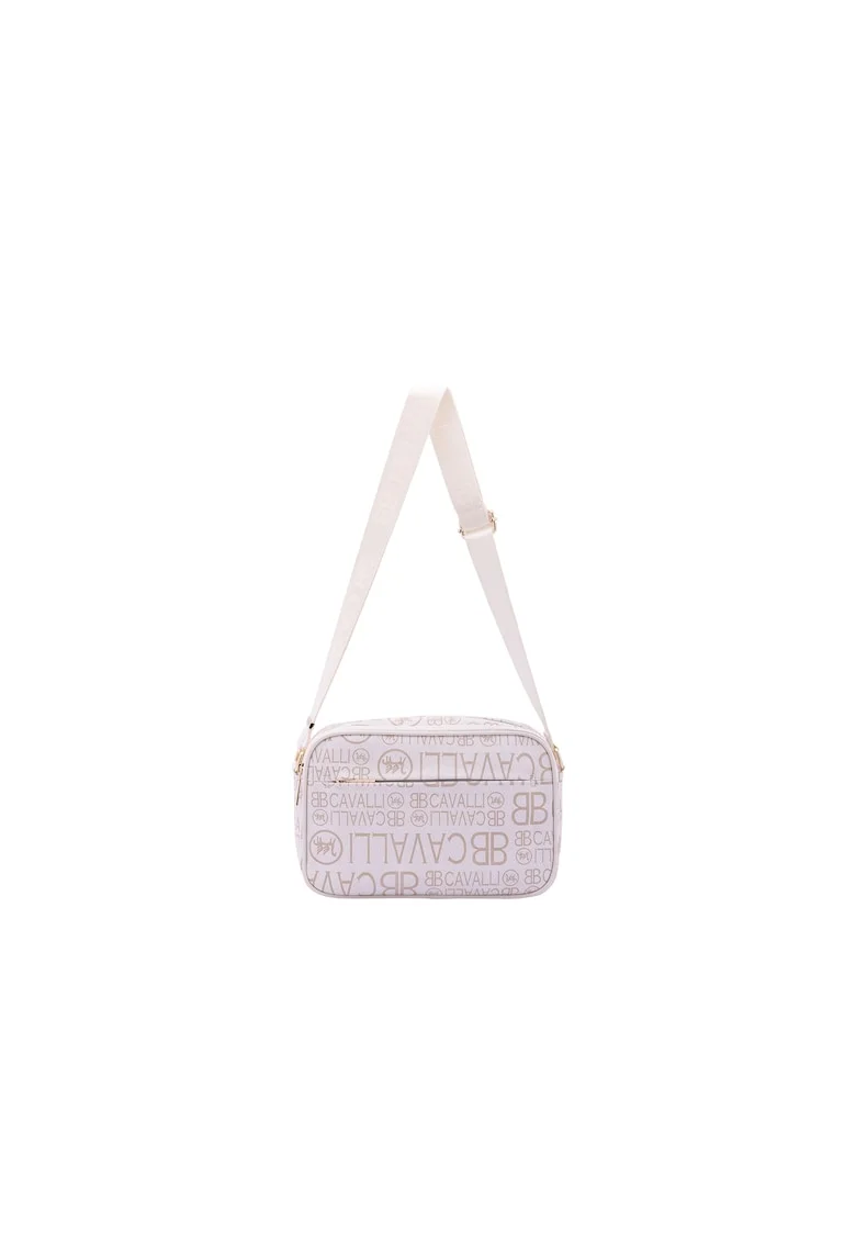 Geanta crossbody cu model, Bej