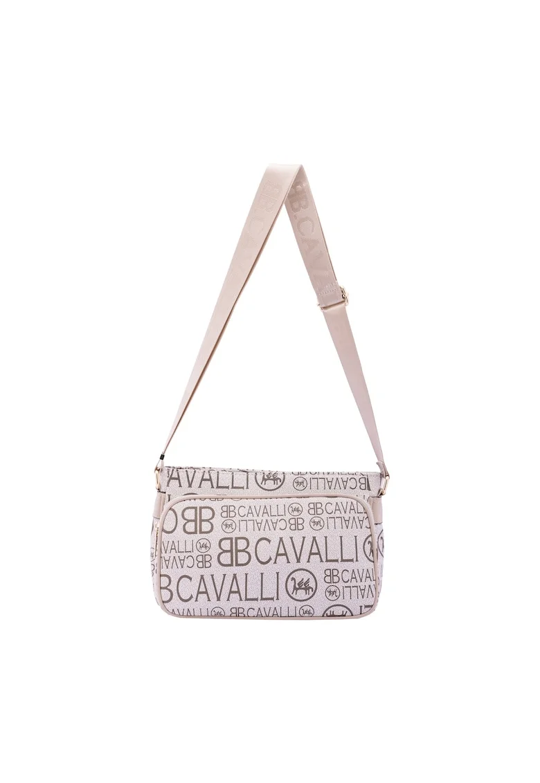 Geanta crossbody cu imprimeu, Piersica