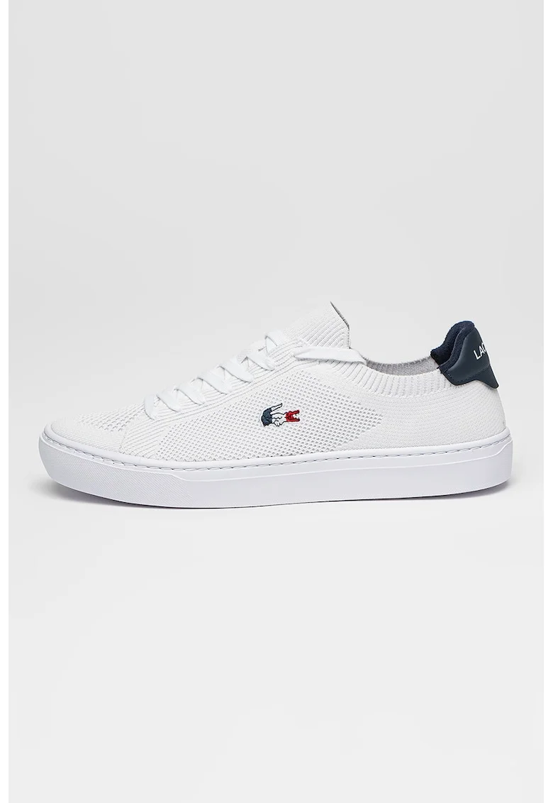Pantofi sport slip-on LA Pique 2.0, Alb optic/Bleumarin