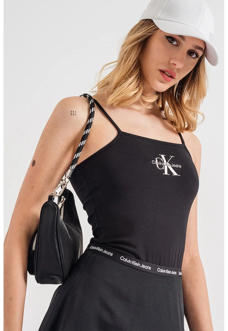 Body tanga de bumbac, Negru