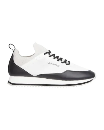 Pantofi sport slip-on cu logo, Negru/Alb optic