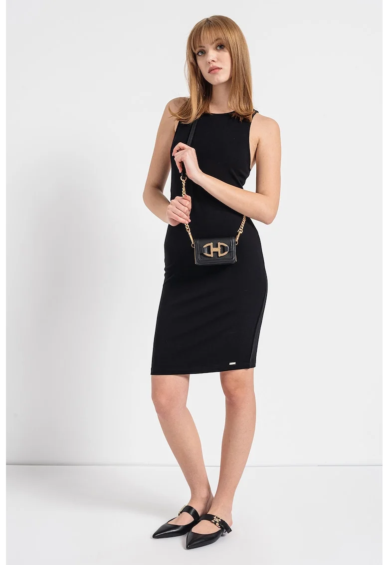 Rochie mini cu croiala bodycon, Negru