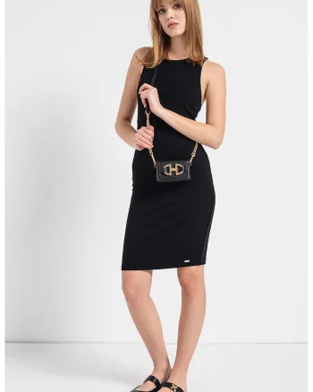 Rochie mini cu croiala bodycon, Negru