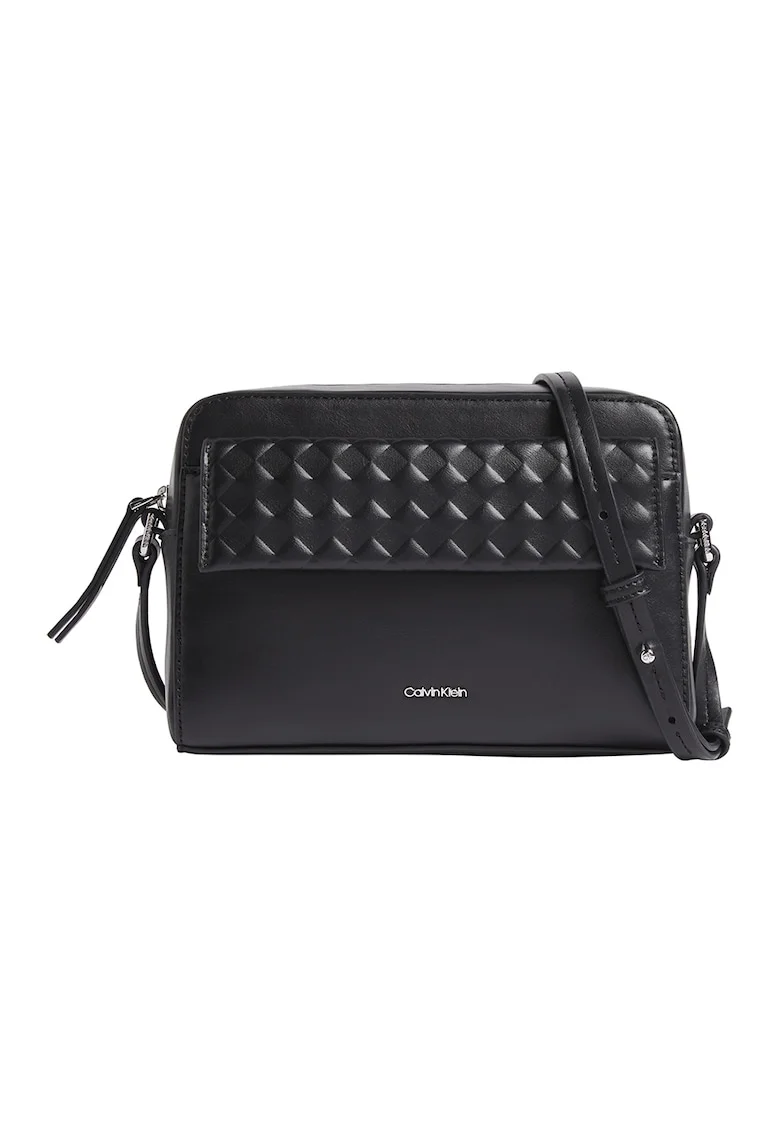 Geanta crossbody din piele ecologica, Negru