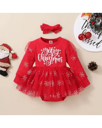 Rochita tip body, de Craciun, pentru fetite