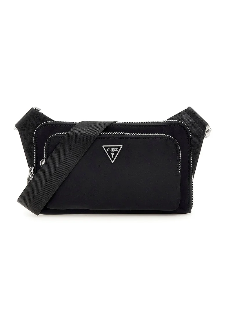 Geanta crossbody cu logo discret Milano, Negru