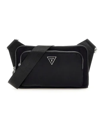 Geanta crossbody cu logo discret Milano, Negru
